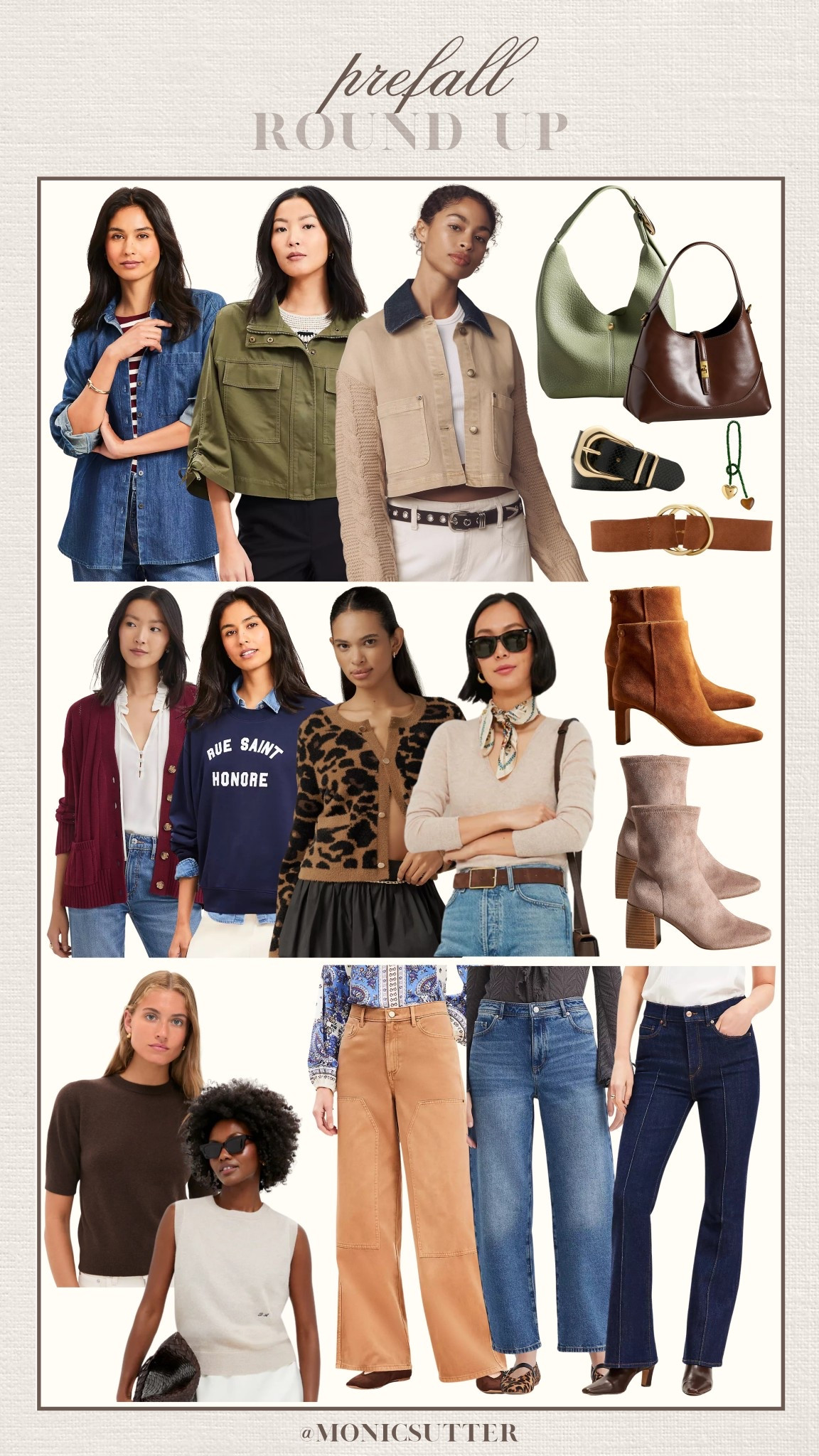 Prefall round up! All these pieces will be a fall staple for you from the cashmere sweaters to the denim jacket! 

Fall fashion. Fall outfits. Mom fashion. Petite fashion. Sweaters. Chic outfit. Denim. Accessories. Boots. Purses. 

#LTKStyleTip #LTKSeasonal #LTKPetite