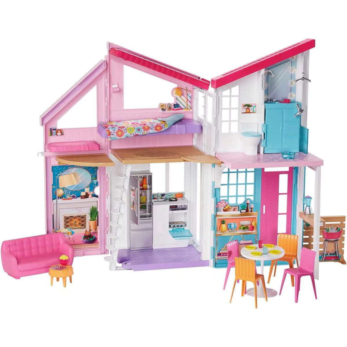 Barbie Malibu House Dollhouse Playset with 25+ Furniture and Accessories (6 Rooms), | Target