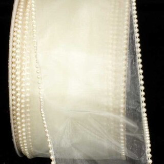 The Ribbon People Pearl Ivory Solid Edge Wired Craft Ribbon 3" x 20 Yards | Michaels | Michaels Stores