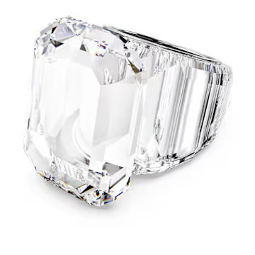 Lucent cocktail ring, Octagon cut, White by SWAROVSKI | SWAROVSKI