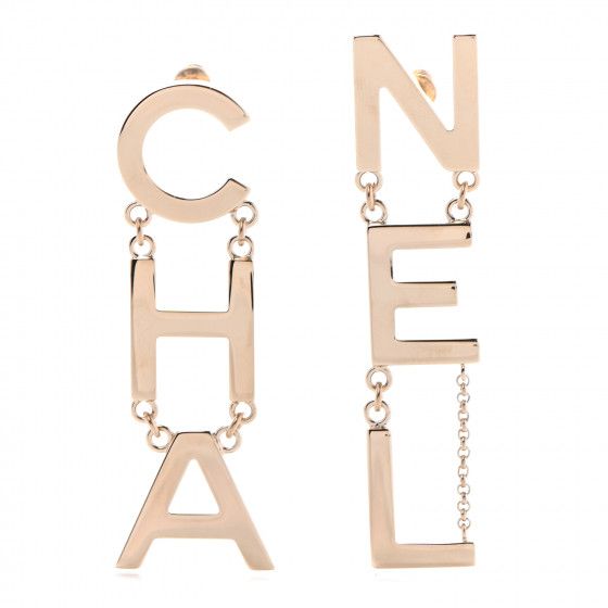 CHANEL

Metal Cha-Nel Logo Drop Earrings Gold | Fashionphile