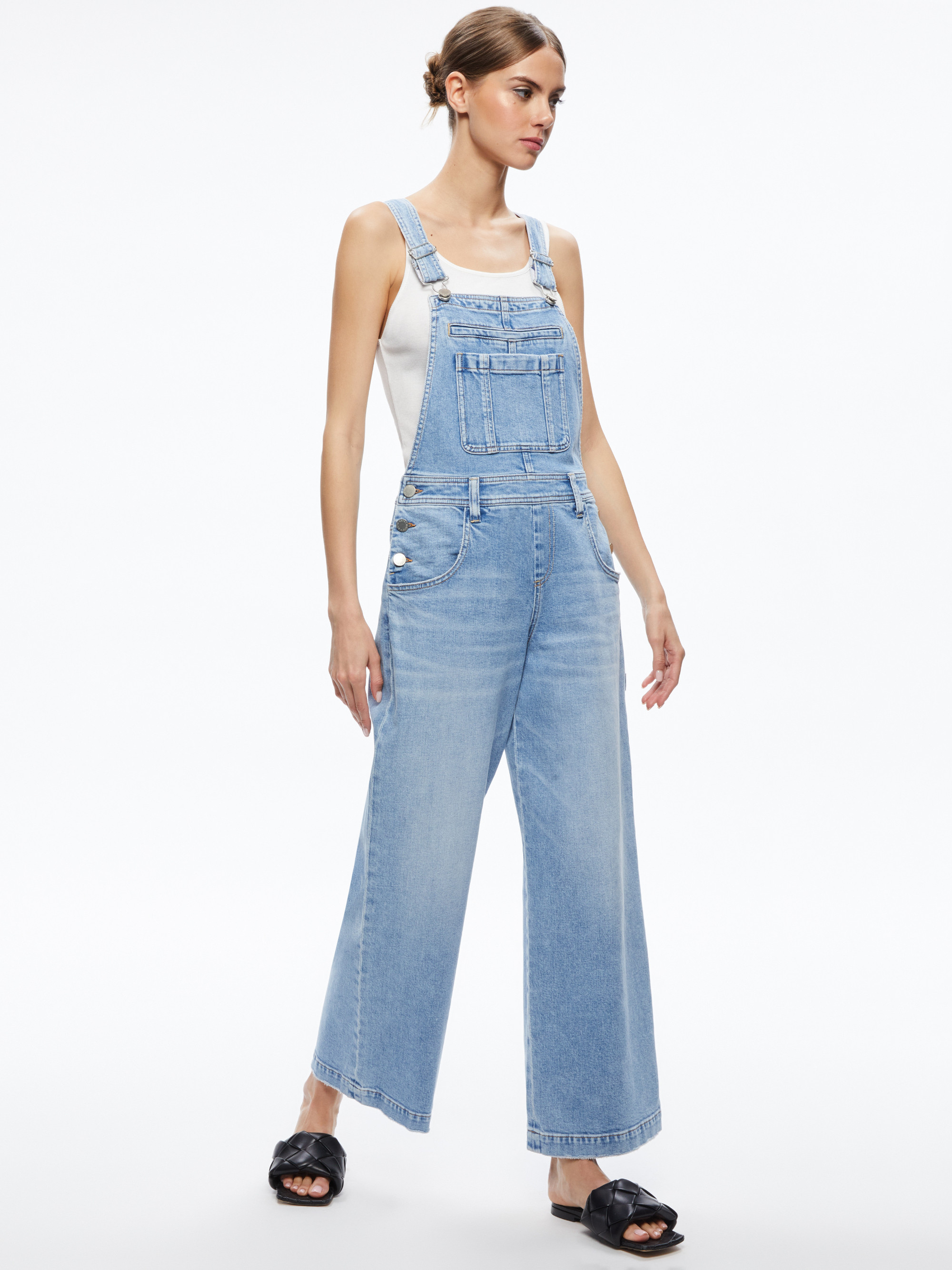 WESSON STRAIGHT LEG JEAN OVERALLS | Alice + Olivia