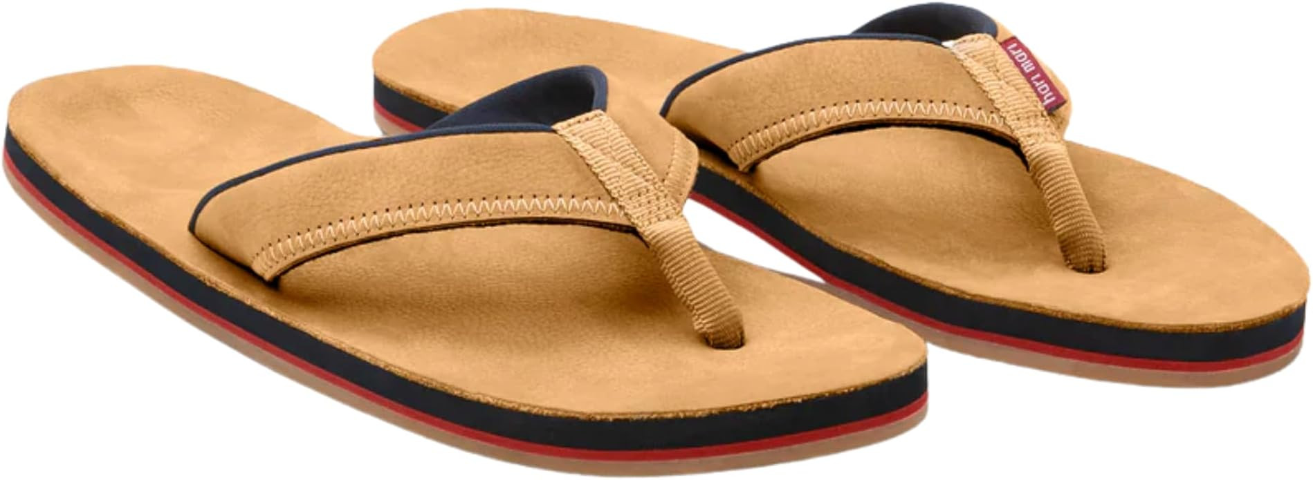 Hari Mari- Pier- Men's Classic Pebbled Nubuck Leather Flip Flop with a Zigzag Deco Strap- No Brea... | Amazon (US)