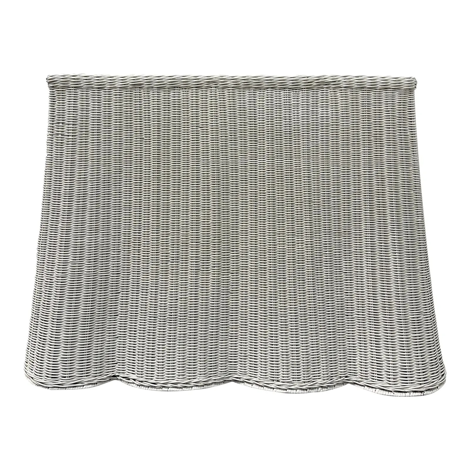 Natural Rattan Scalloped Skirt Table | Chairish