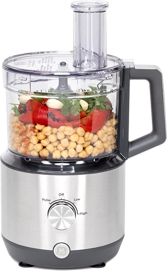 GE Food Processor |12 Cup | Complete with 3 Feeding Tubes & Stainless Steel Accessories-3 Discs +... | Amazon (US)