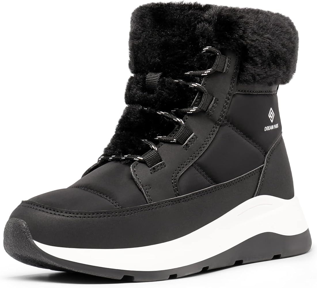 DREAM PAIRS Women's Winter Snow Boots, Faux Fur Waterproof Ankle Booties, Ladies Comfortable Shor... | Amazon (US)