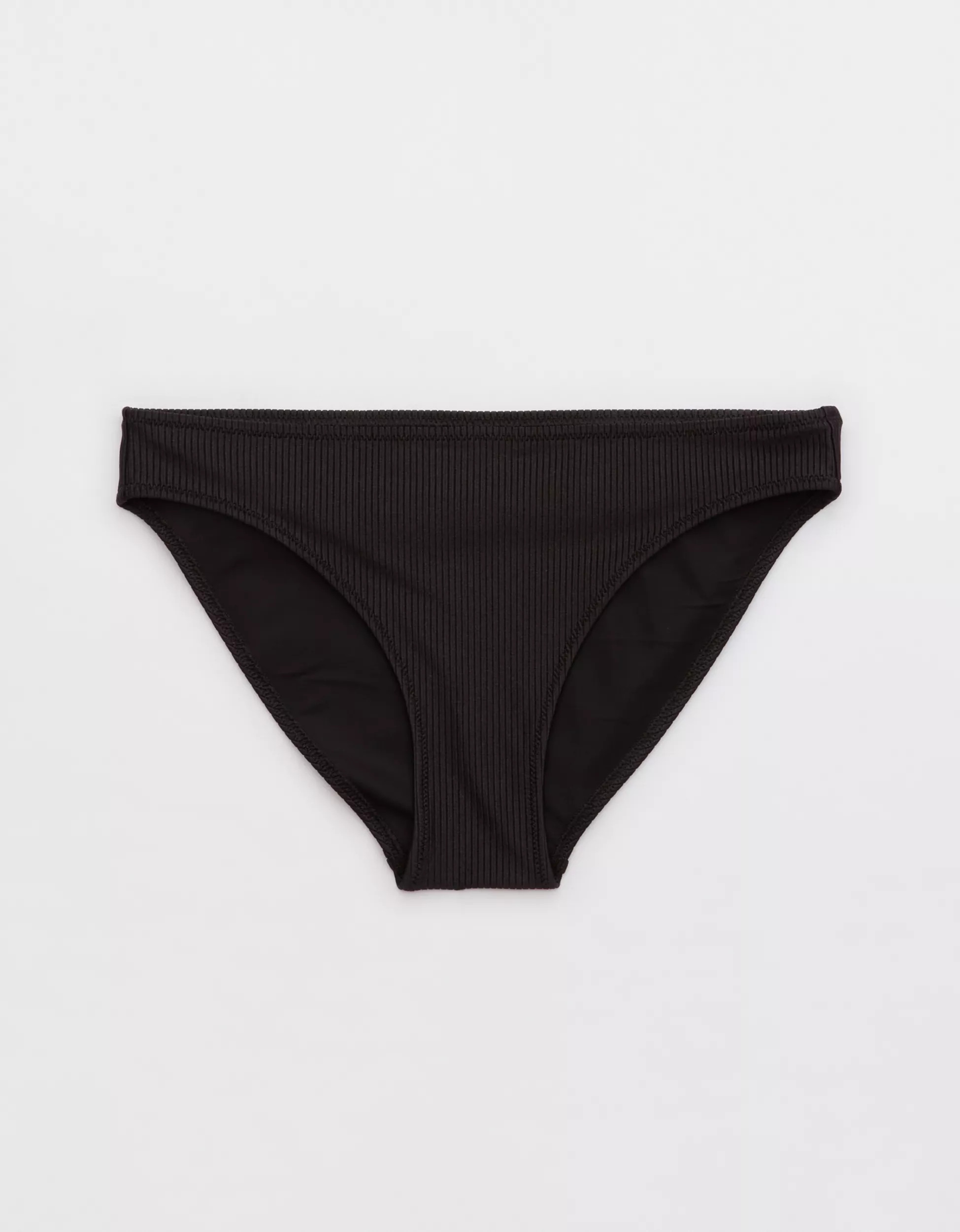 Aerie Shine Rib Full Coverage Bikini Bottom | Aerie