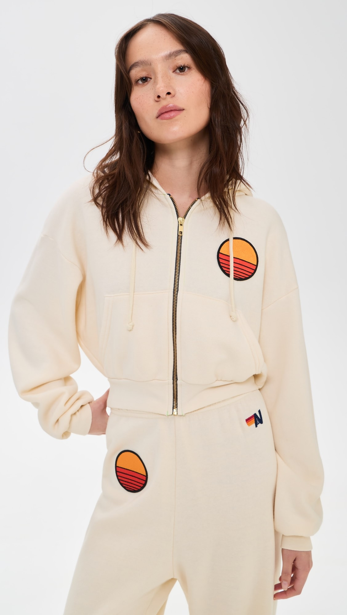Sunset Patch Relaxed Cropped Hoodie | Shopbop