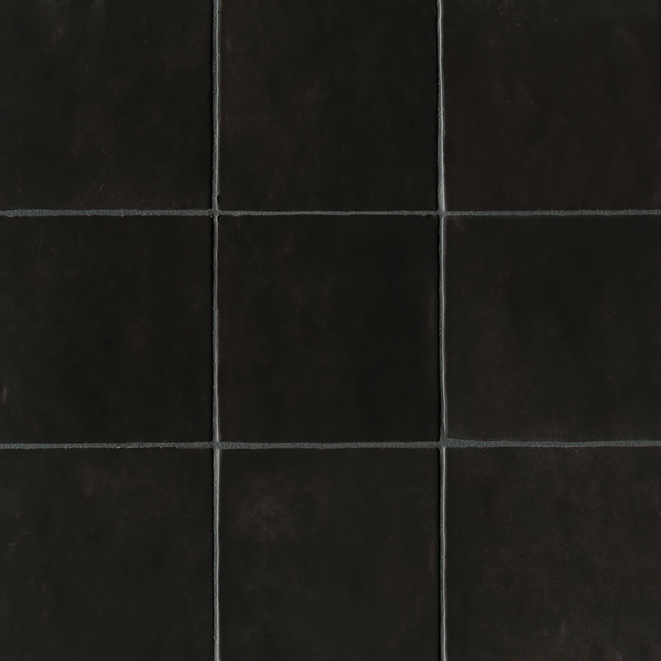 Cloé 5" x 5" Glossy Ceramic Tile in Black | Bedrosians Tile and Stone