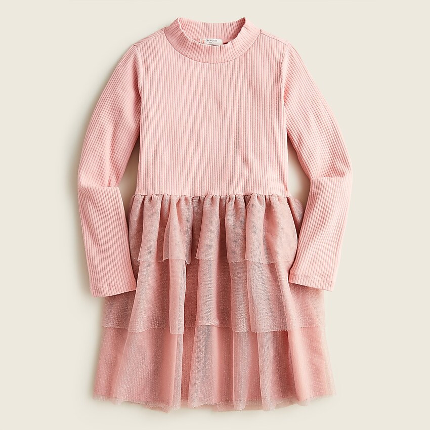Girls' mixy dress with tulle skirt | J. Crew US