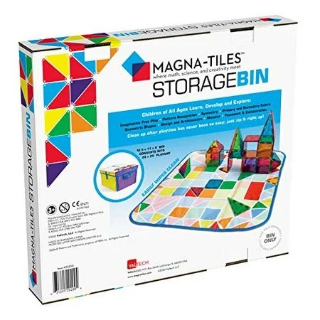 Magna-Tiles Storage Bin & Interactive Play-Mat, Collapsible Storage Bin with Handles for Playroom, C | Walmart (US)