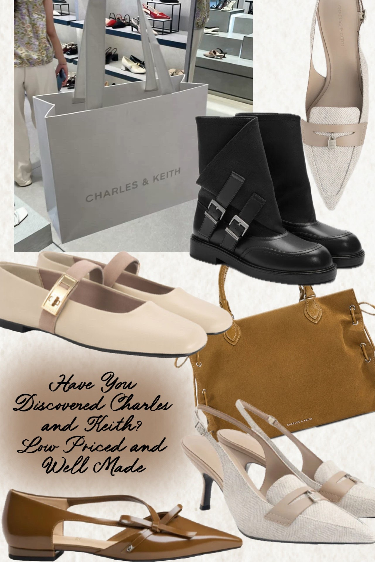 Charles and Keith Brand has affordable and on trend bags and shoes! The shoes run true to size and are comfortable !

#LTKgrwm #LTKfitnessgoals #LTKootd