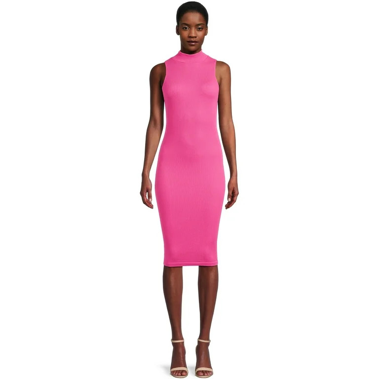 No Boundaries Juniors Bodycon Ribbed Jersey Midi Dress | Walmart (US)