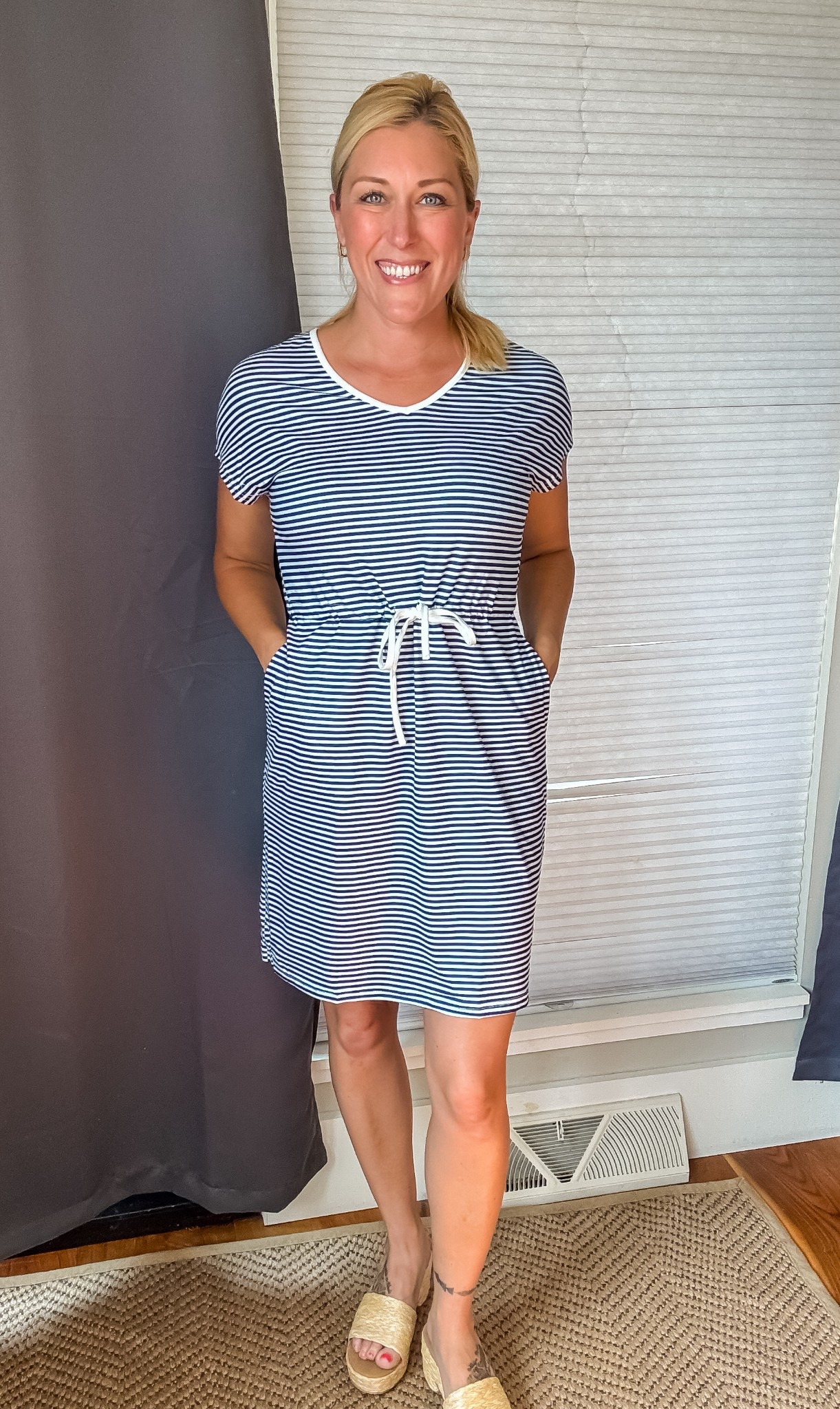 Lightweight, flirty, and flattering— this tie-front dress is perfect from poolside to party night! 💃✨#VacationVibes #BohoChic #ResortWear