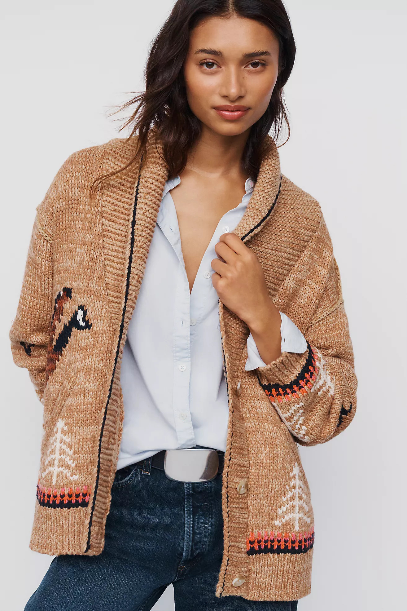 Goose Cotton Wool Blend Cardigan | Anthropologie (US)
