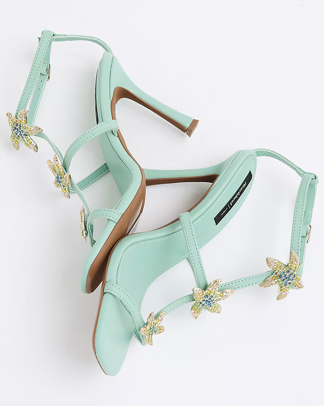 Blue Starfish Strappy Heeled Sandals | River Island UK & IE
