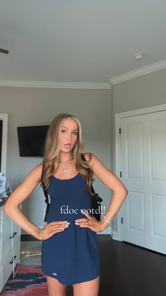 LOVING this Alo Yoga dress with the open back. So nice for the warmer days while walking to class 

#LTKActive #LTKSeasonal #LTKStyleTip