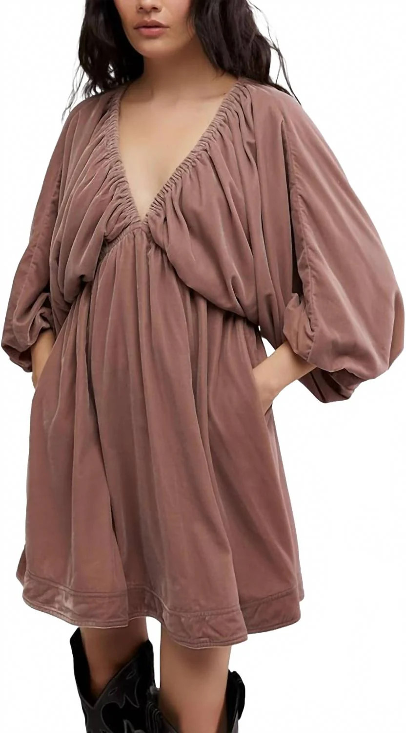 Portia Velvet Mini Dress In Winter Bloom | Shop Simon