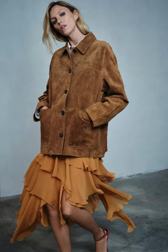 SUEDE LEATHER JACKET ZW COLLECTION LIMITED EDITION | Zara UK