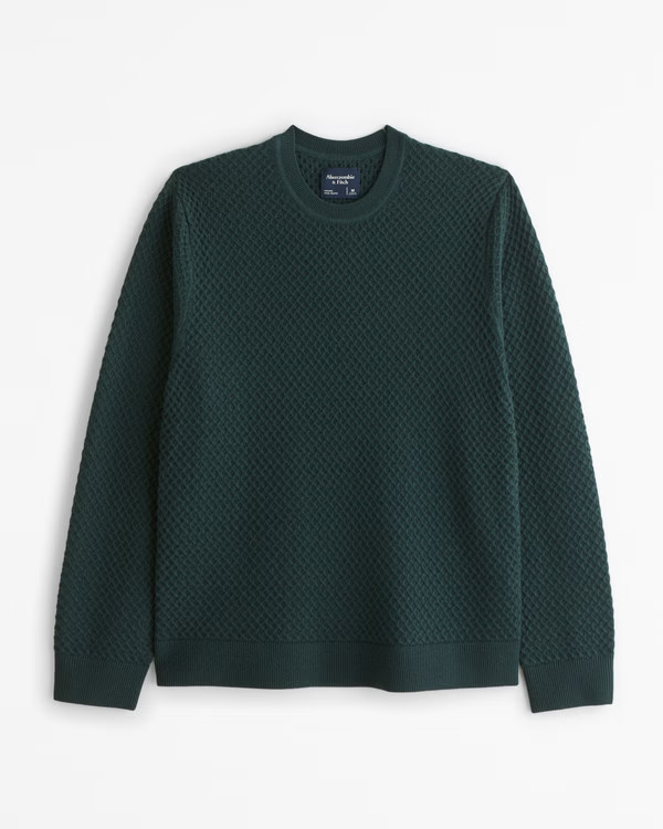 Merino Wool-Blend Crew Sweater | Abercrombie & Fitch (US)