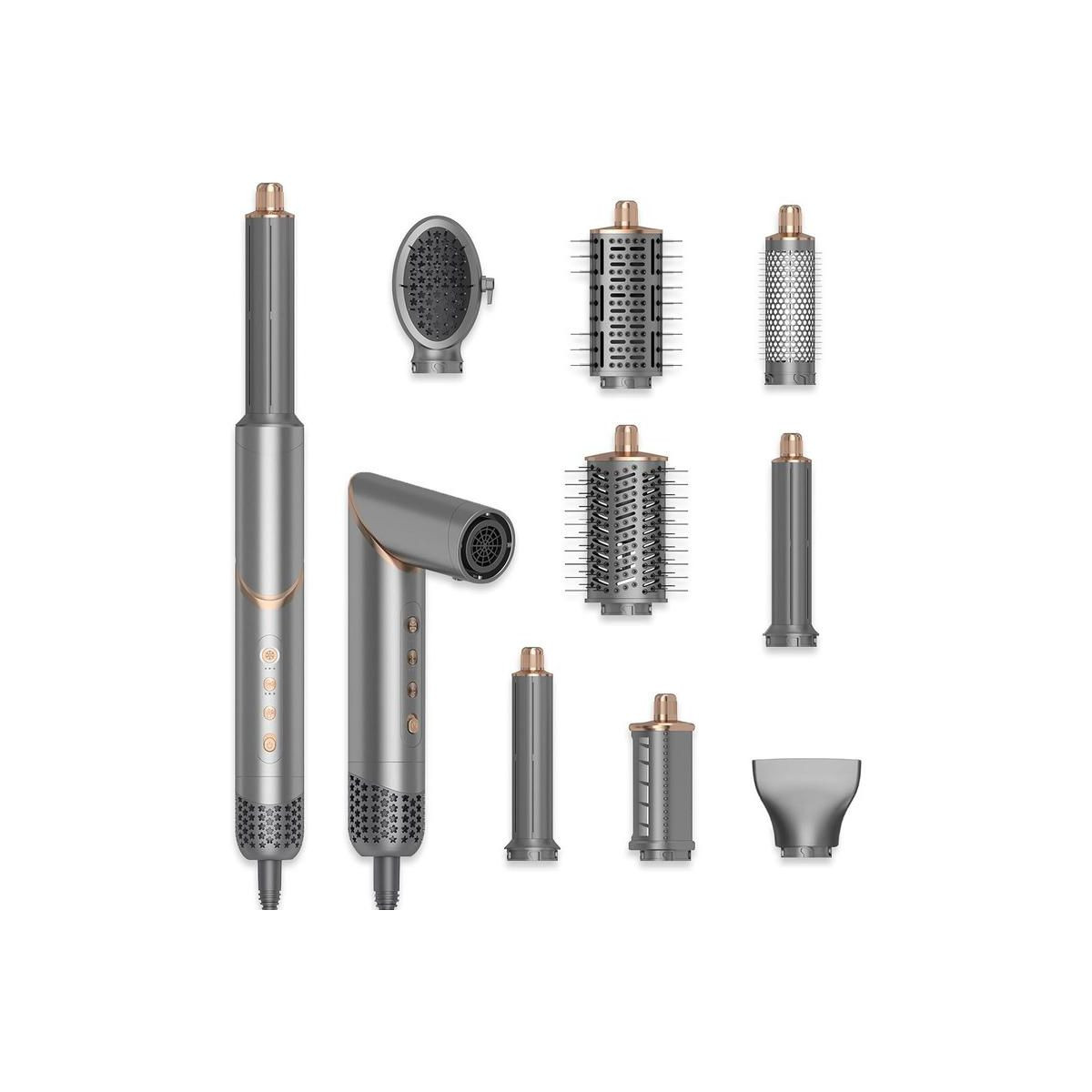 Dryhsip 8-in-1 Foldable Hot Air Styler, High-Speed Hair Dryer Brush with 7 Attachments, Negative ... | Target