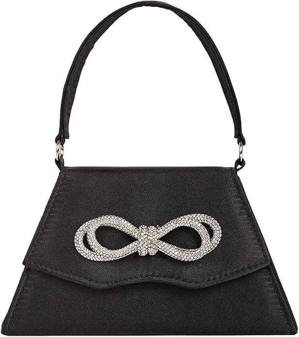 bags Evening Bag Imitation Silk Handbag Rhinestone Bow Elegant Women‘s Wedding Bag With Chain | Amazon (US)