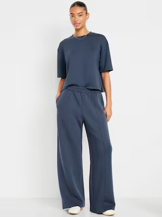 High-Waisted Bounce Fleece Wide-Leg Sweatpants | Old Navy (US)