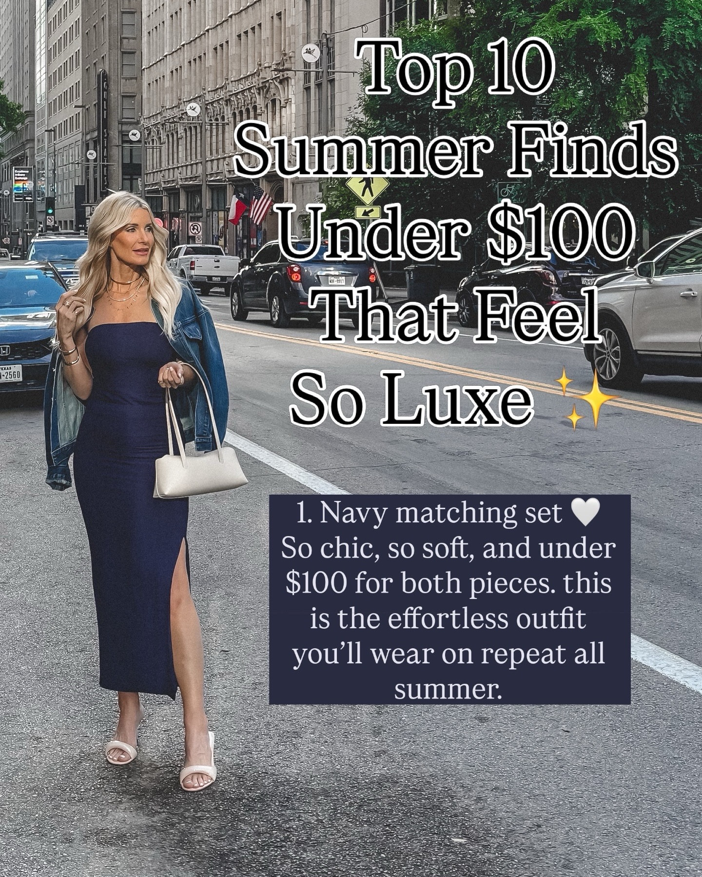 Top 10 Summer Finds Under $100 That Feel So Luxe ✨

You don’t have to spend a fortune to look chic this summer—these are the pieces I’m loving right now that all look way more expensive than they are:

1. Navy blue matching set – $90 for both pieces. So chic, insanely soft, and effortless.
2. Ivory heels – major designer vibes without the designer price tag.
3. Blue lace top – such a pretty, feminine going-out piece.
4. Butter yellow ruched tank – perfect on its own or layered under your favorite jacket.
5. Ivory one-shoulder top – stunning with navy satin pants or your go-to denim.
6. Quince jeans – $50 and they look and feel like designer denim. Trust me.
7. Classic white button-down – under $50 and a wardrobe staple every woman needs.
8. Yellow lace maxi skirt – so beautiful and luxe-looking… lace trim is having a moment.
9. Mesh slingbacks – another designer look for less that instantly elevates any outfit.
10. Cropped trench – the perfect everyday jacket you’ll reach for again and again.

Which one is your favorite? 🤍



#LTKgrwm #LTKootd #LTKOver40