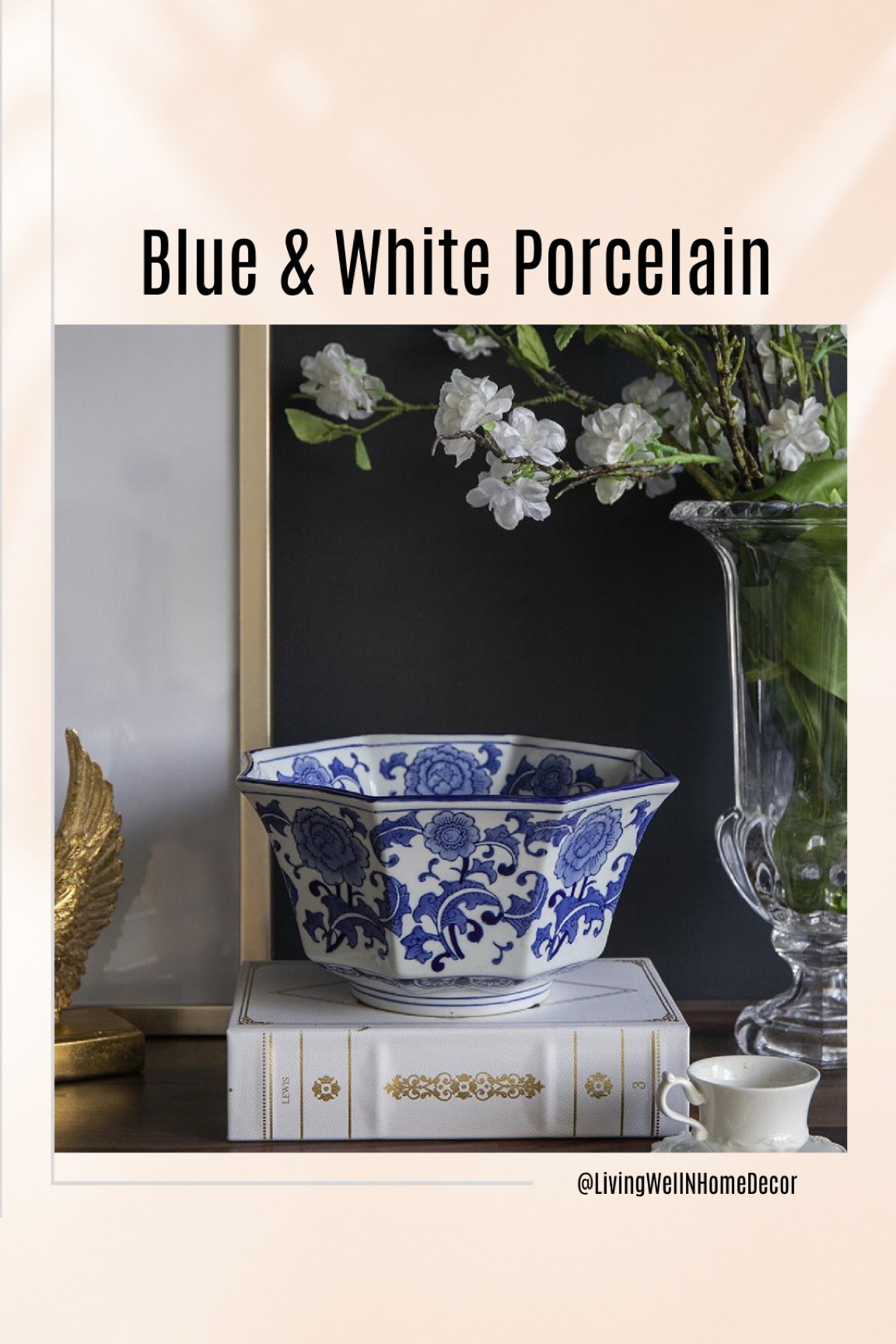 This marvelous blue and white porcelain bowl will instantly elevate the style of your traditional living room or dining room. 
10.5x10.5

#LTKOver40 #LTKFindsUnder100 #LTKHome