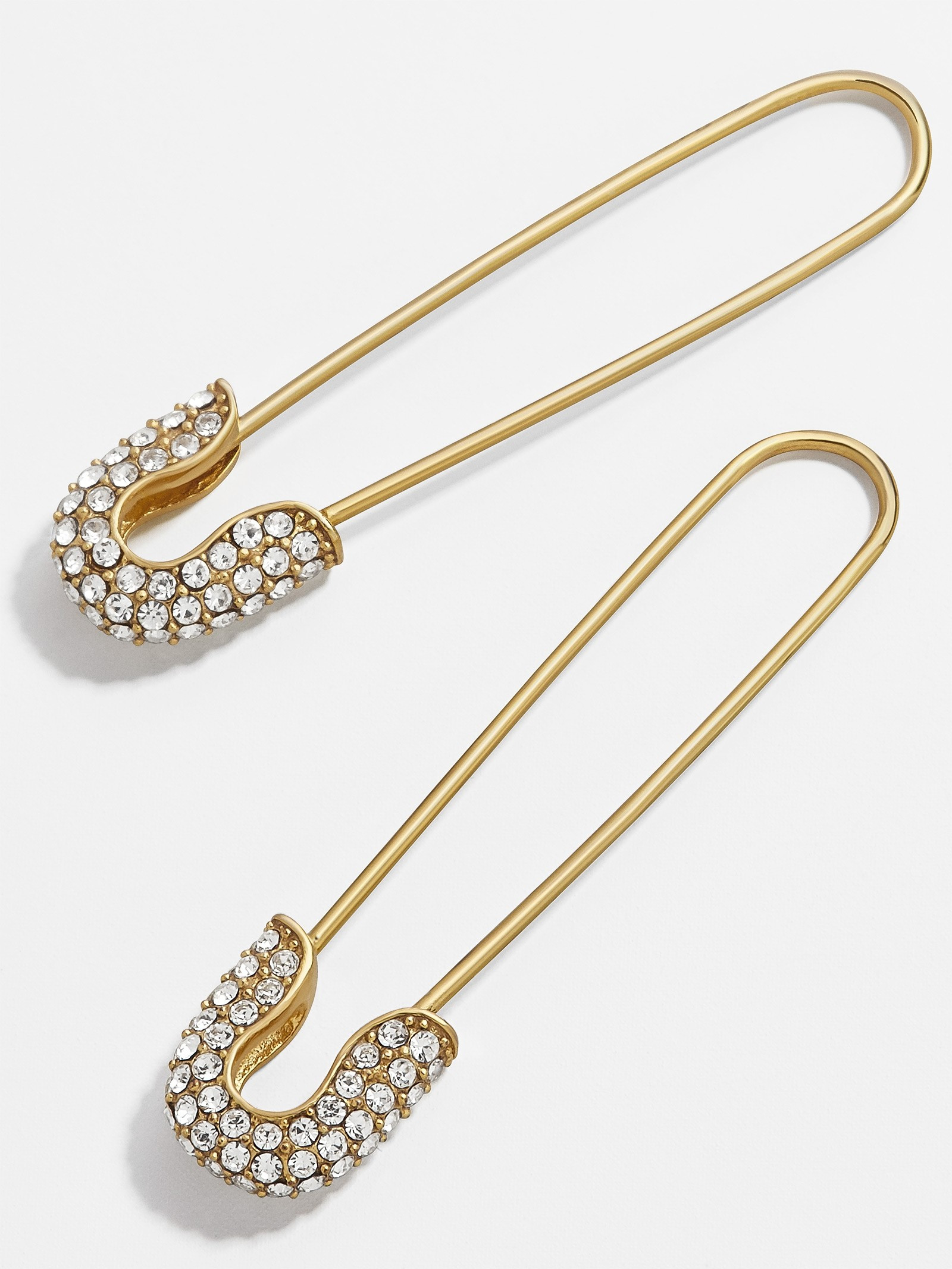 Charilette 18K Gold Vermeil Safety Pin Earrings | BaubleBar (US)