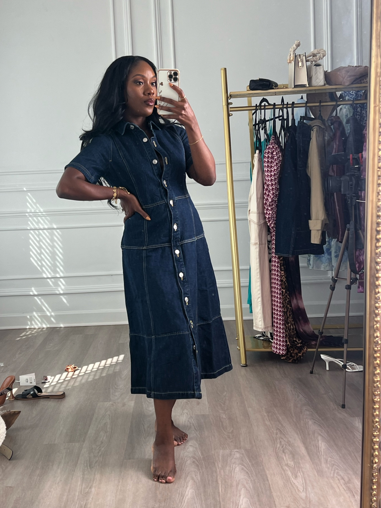 I love this denim dress from
Walmart fashion. Great quality and fits amazing. 

#LTKStyleTip #LTKWorkwear #LTKFindsUnder50