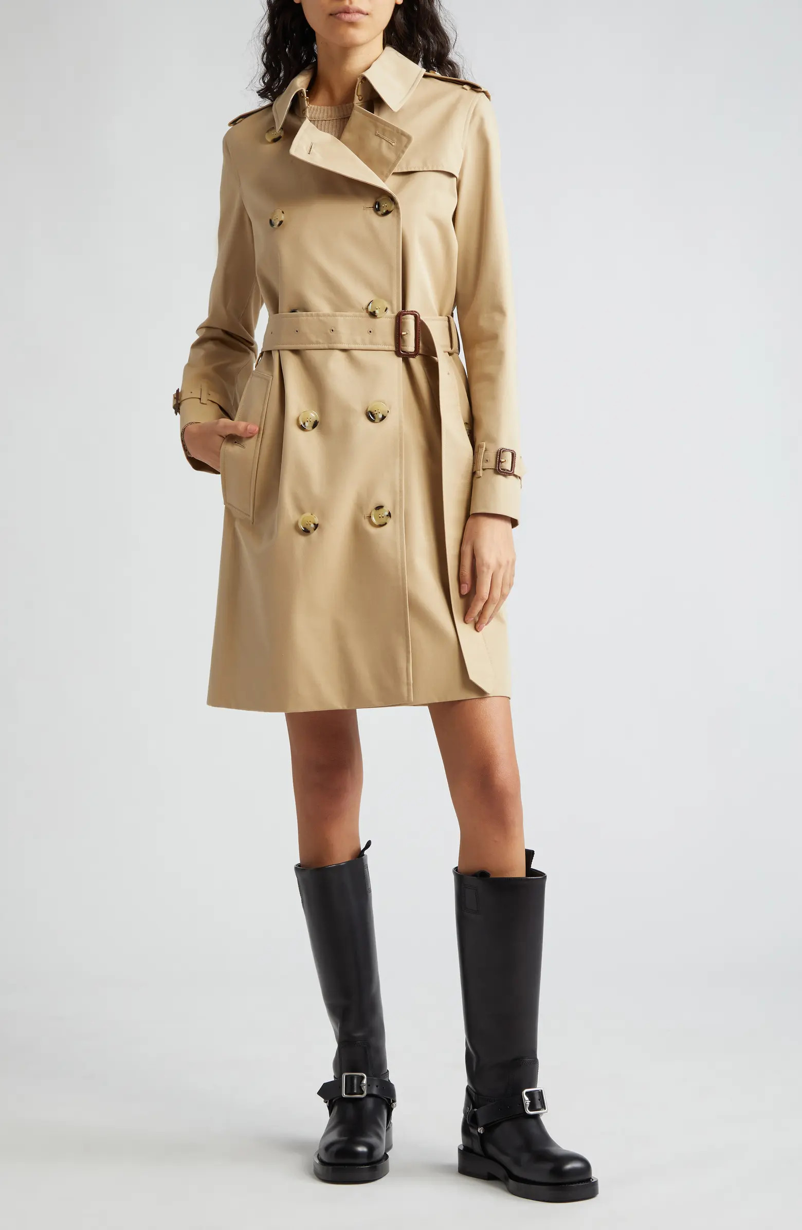 Kensington Water Resistant Gabardine Trench Coat | Nordstrom