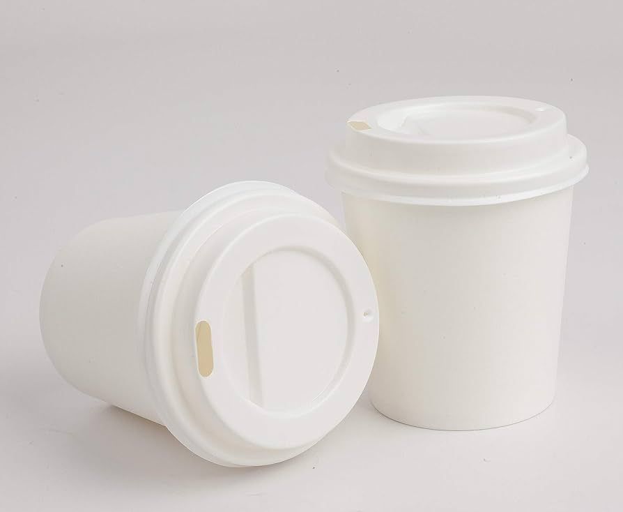 Golden Apple, Disposable Paper Coffee Cups 4 oz. Cups & Lids Quantity 50 cups per pack. | Amazon (US)