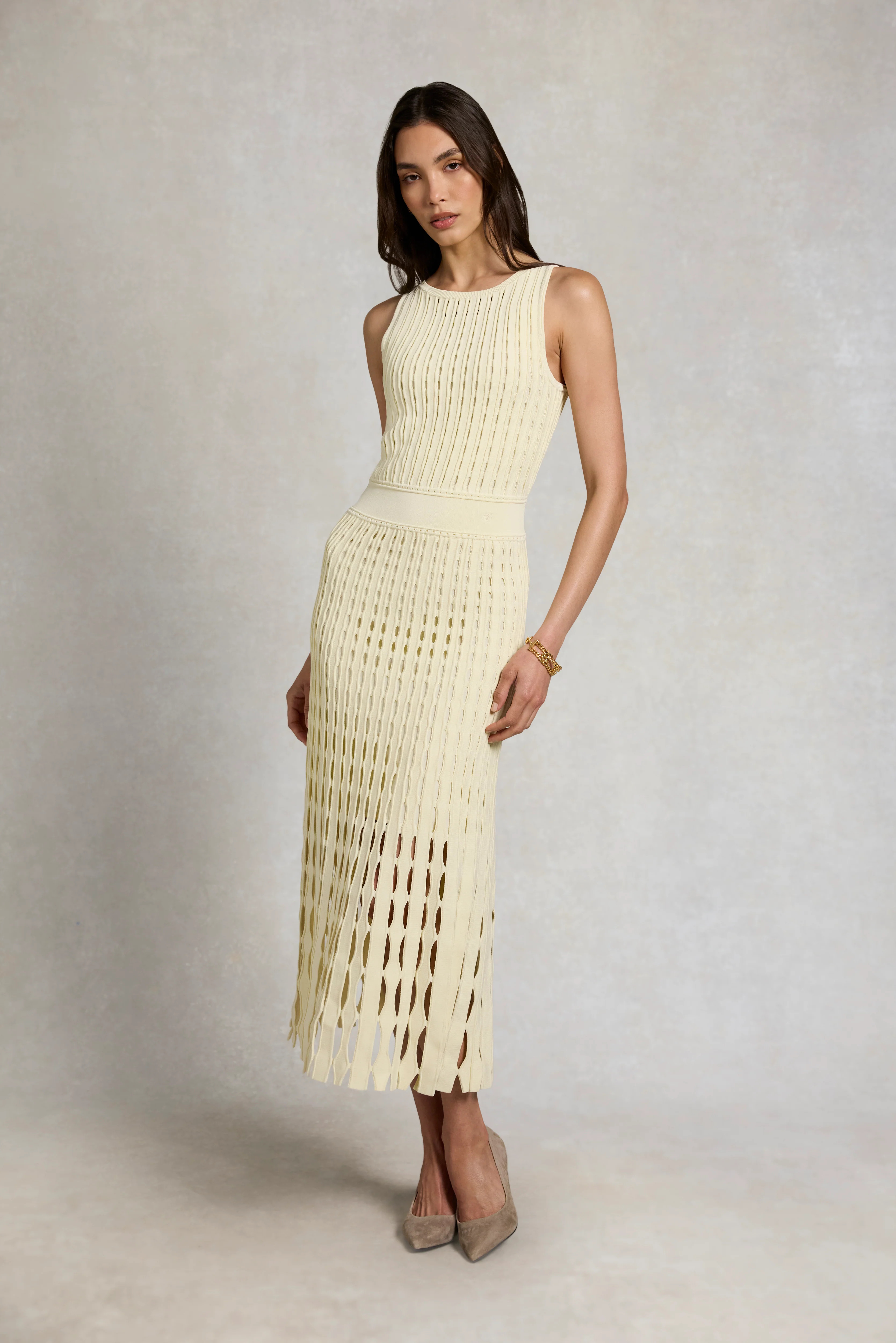 Katrina Dress (Soft Yellow) | Holland Cooper