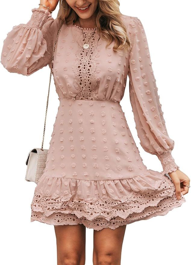 Miessial Women's Tied Waist Floral Mini Dress Summer Sleeveless Flowy Dress | Amazon (US)