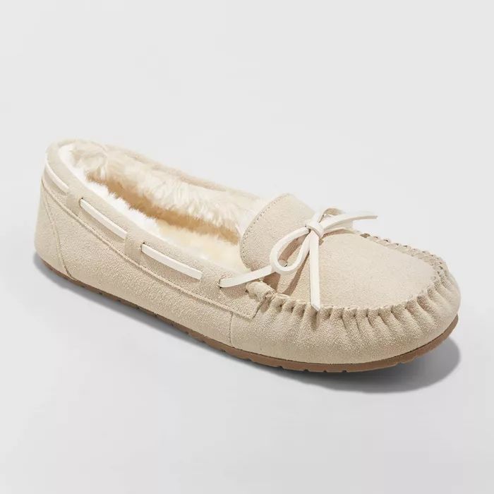 Women's Chaia Genuine Suede Moccasin Slippers - Stars Above™ | Target