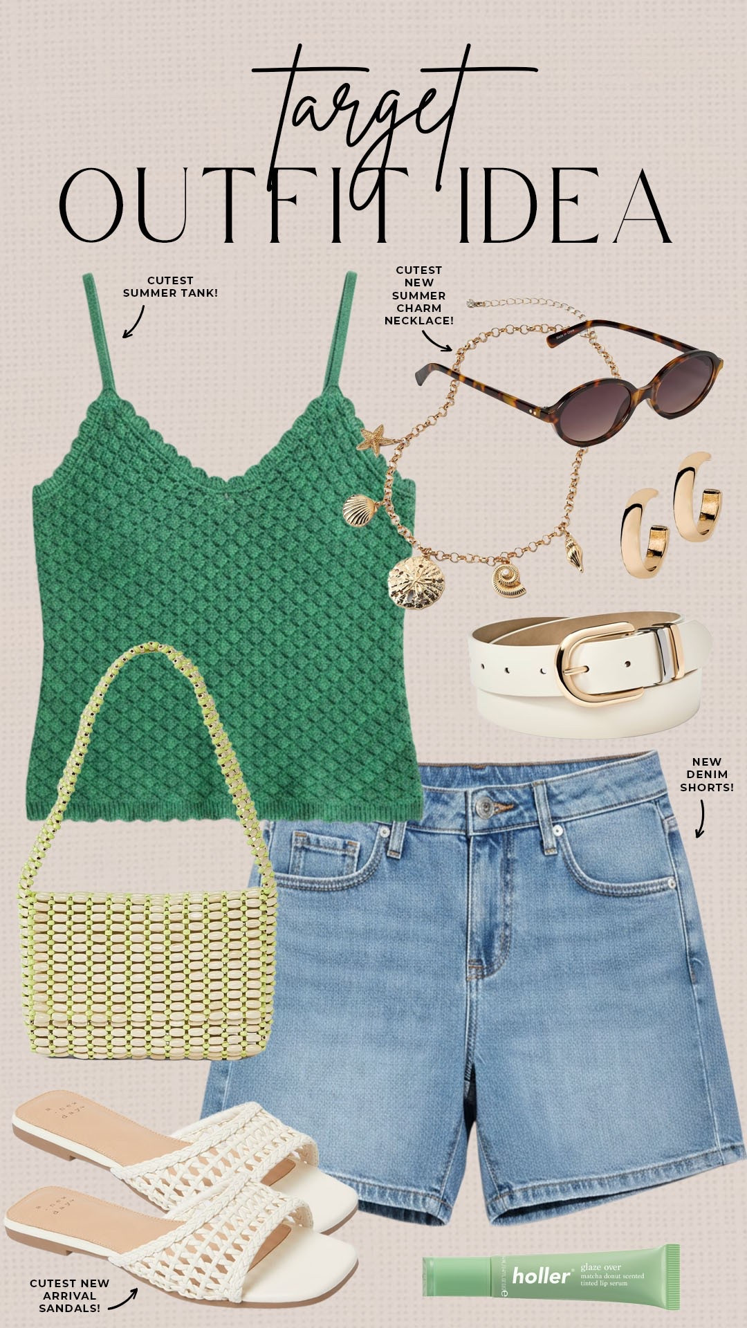 Pops of green for summer from Target!

#targetfinds

Target finds. Target fashion. Target new arrivals. Target summer style. Target summer tank. Target beaded handbag. Target denim shorts.

#LTKootd #LTKSeasonal #LTKSaleAlert