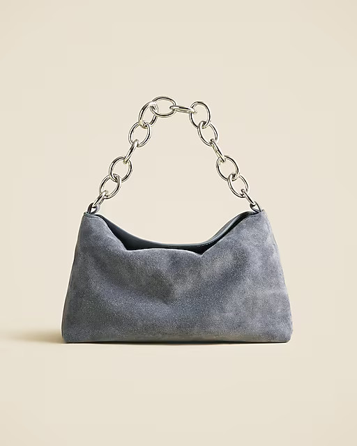 Berkeley small chainlink shoulder bag in suede | J. Crew US