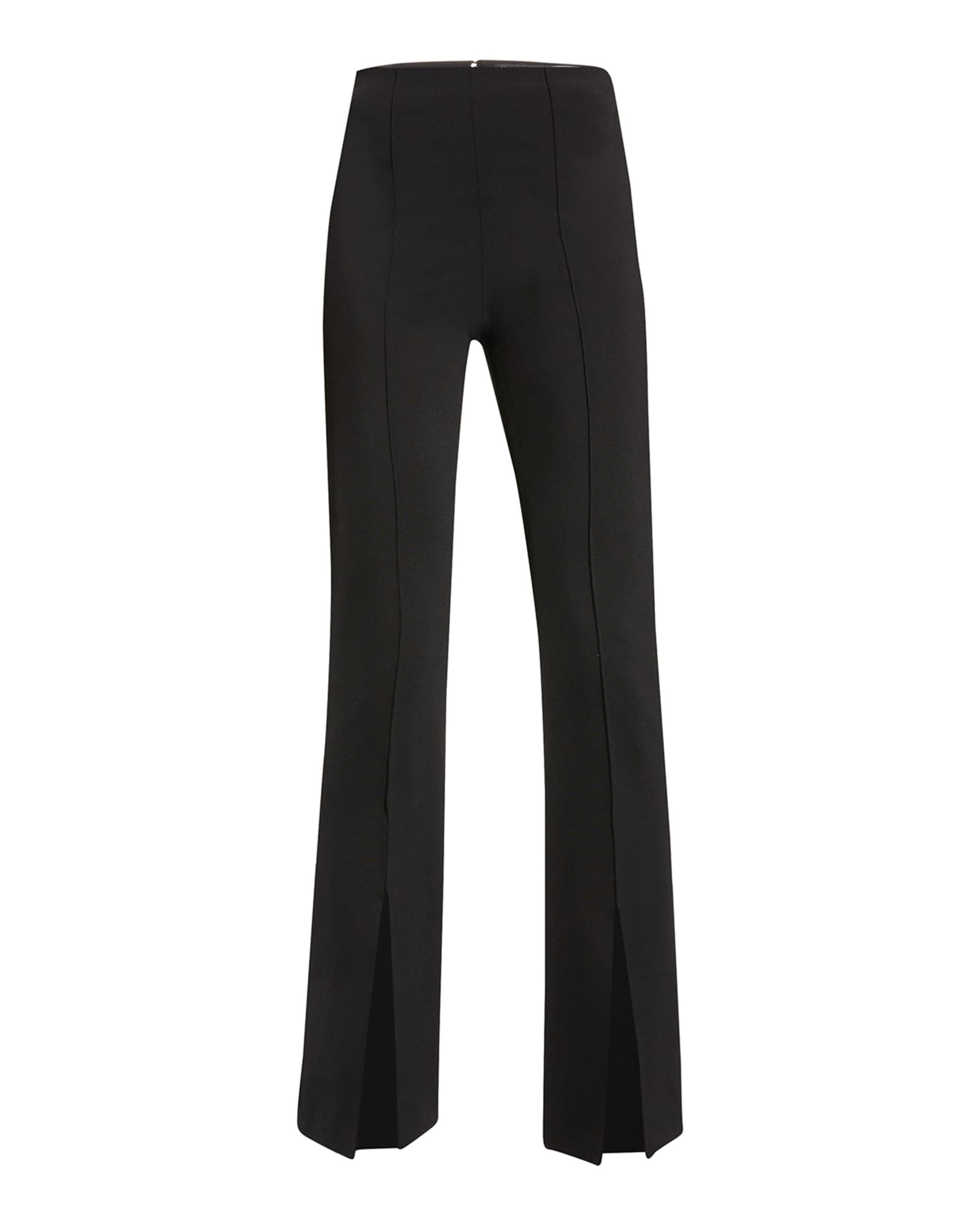 Alice + Olivia Emiko Slit-Cuff High-Waisted Pants | Neiman Marcus