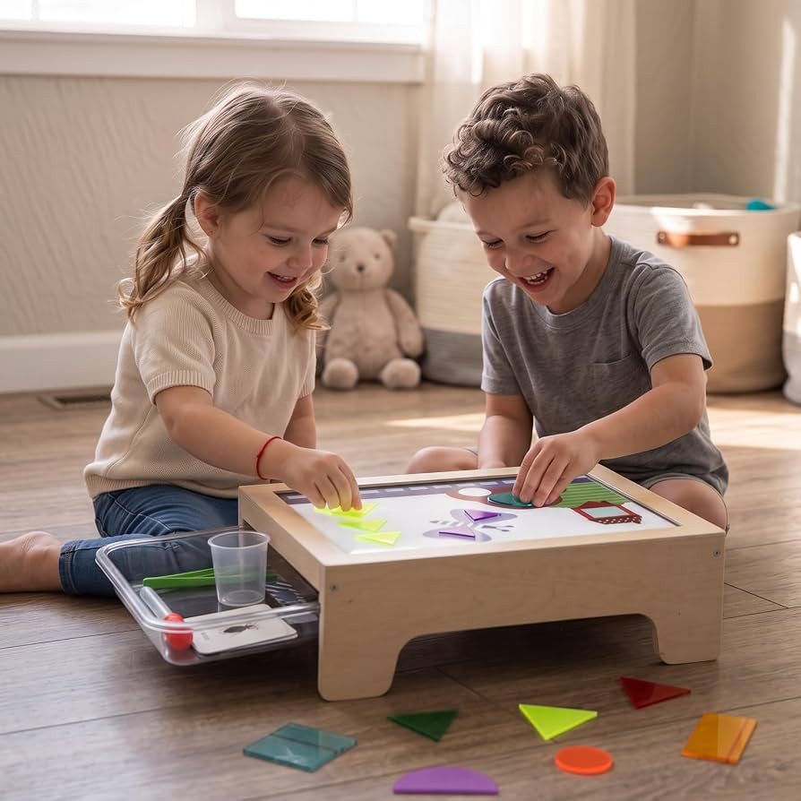 bopoobo Light Table for Kids -Sand Painting Light Box All-in-One Sandbox Alternative with Tracing... | Amazon (US)
