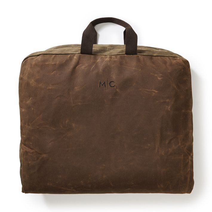 Waxed Canvas Garment Bag | Mark and Graham