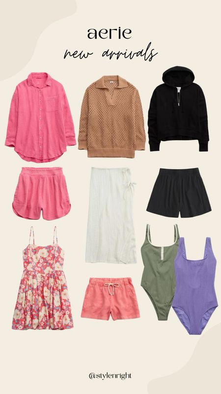 Aerie new arrivals! These finds are perfect for spring and summer!🌸🤍 

Summer outfit inspo. Spring outfit inspo. Spring outfit ideas. Vacation outfits. Midsize fashion. Swimwear. Linen shorts. Spring dress. 

#LTKmidsize #LTKSeasonal #LTKstyletip