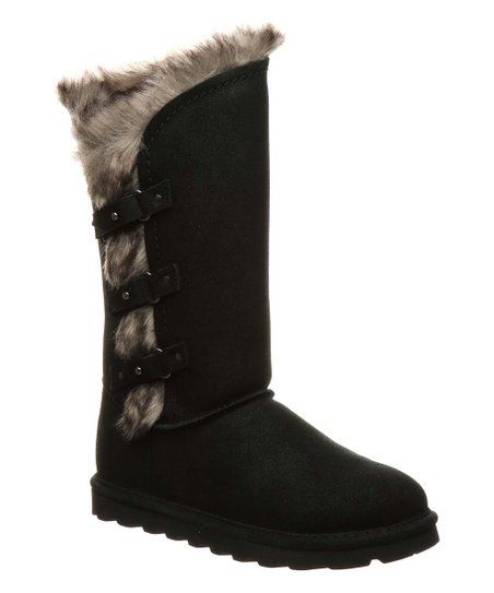 Aged Black Emery Suede Boot - Women | Zulily