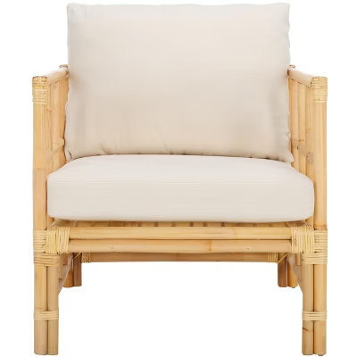 Aisling Accent Chair W/ Cushion - ACH6530 - White/Natural - Safavieh | Target