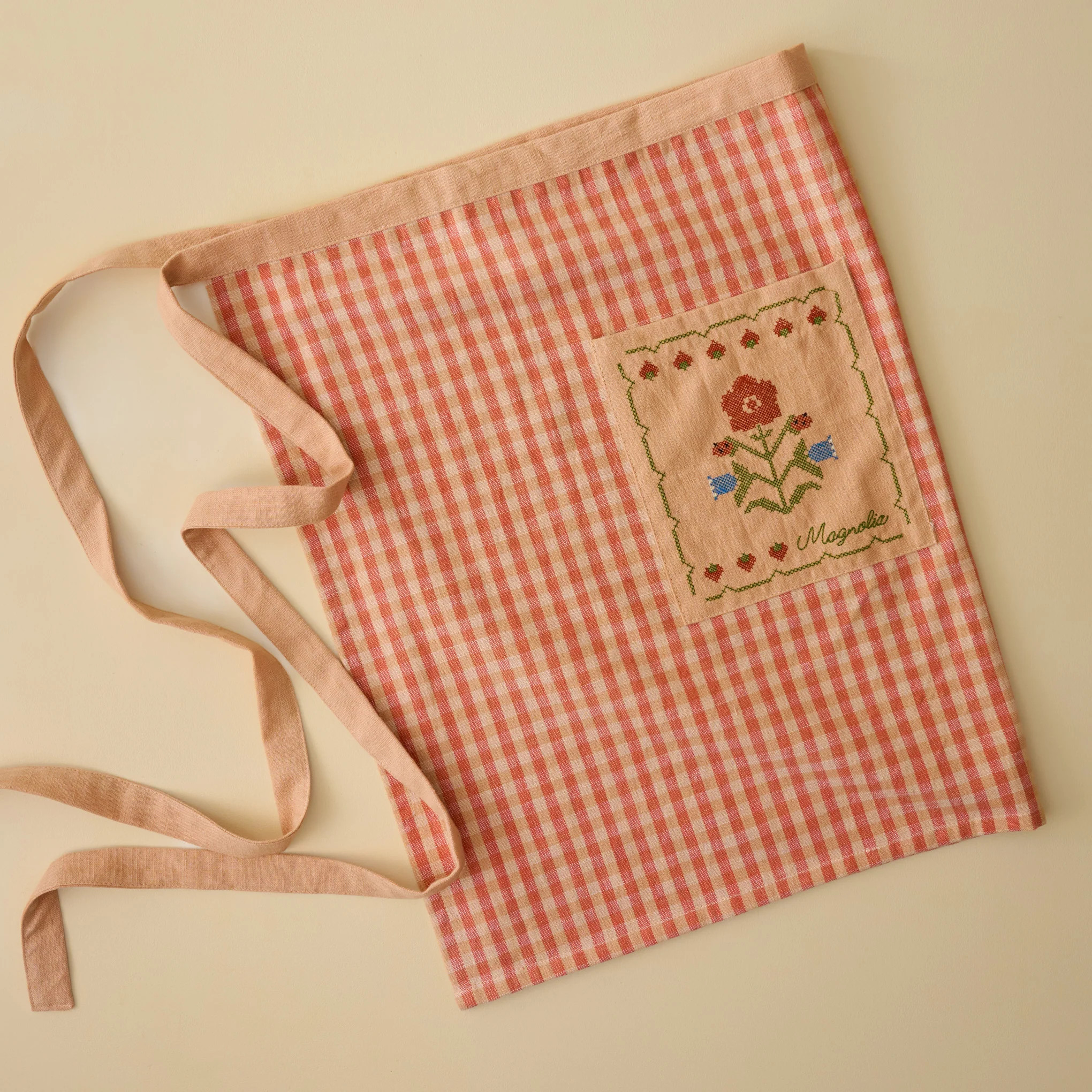 Strawberry Fields Cross Stitch Apron | Magnolia