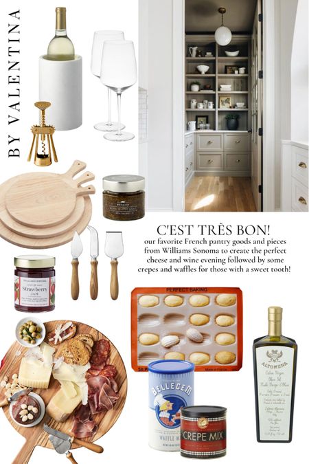French Pantry edit, Williams Sonoma, cheese and wine evening, home baking, breakfast, wine glasses, wine chiller, olive oil, kitchen

#LTKSeasonal #LTKhome