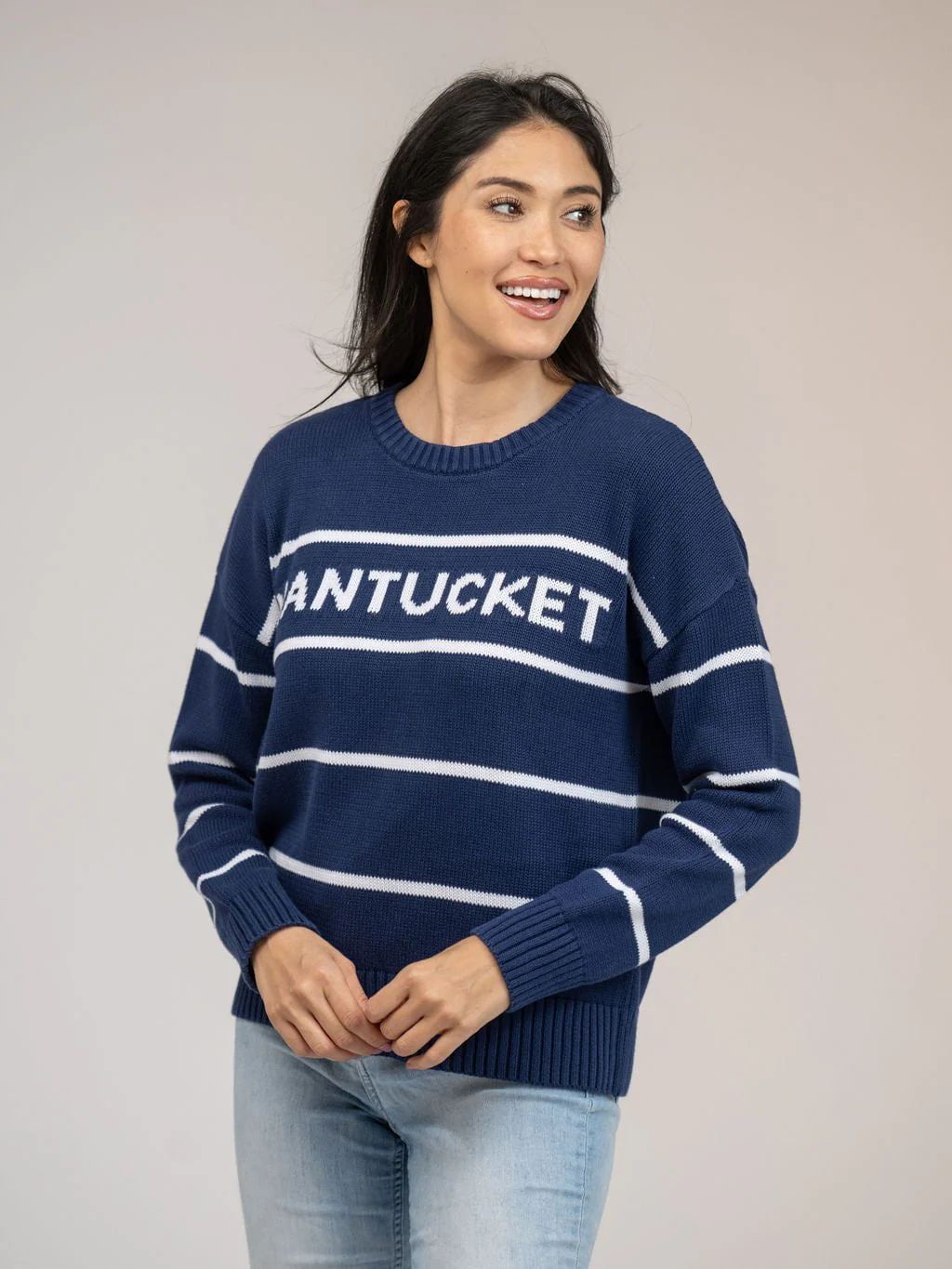 Nantucket Sweater in Navy Stripe | Beau & Ro