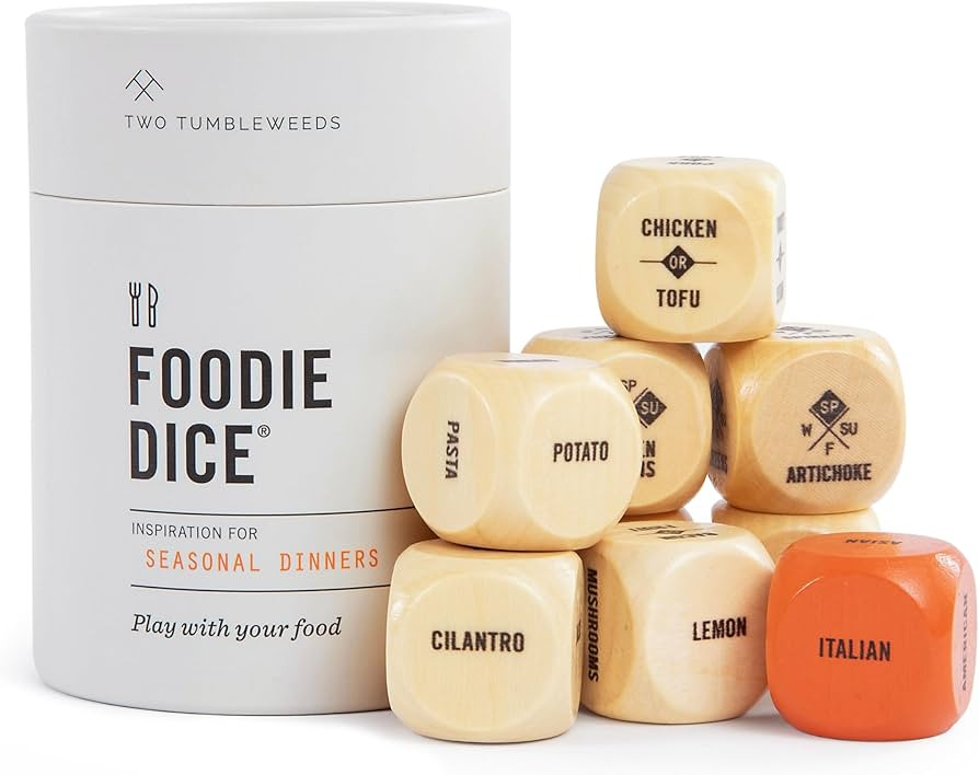 Two Tumbleweeds Foodie Dice - New Edition: Set of 9 Dice to Inspire Creative, Seasonal Meals with... | Amazon (US)