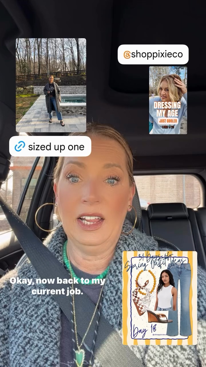 A full day of spring trend reconnaissance 🔍✨

Out shopping, trying on all the things, and doing the behind-the-scenes work so you don’t have to. I combed through what’s actually in stores right now—what’s worth it, what’s overhyped, and what truly works for real life (and real bodies 😉).

Focused on denim fits, spring layers, shoes, and those little details that make an outfit feel current without trying too hard. Think: elevated basics, wearable trends, and pieces that will actually earn their spot in your closet.

I’ll be sharing the best of what I found—what to buy, what to skip, and how to style it all for a modern, midlife-cool wardrobe 🤍

Stay tuned… the good stuff is coming.

spring fashion, spring outfits, spring trends 2026, what to wear spring, midlife style, over 50 style, elevated casual, everyday chic, modern classic style, effortless style, wearable trends, real life outfits, casual outfits, chic casual, neutral outfits, capsule wardrobe, spring capsule, closet staples, wardrobe refresh, shopping finds, try on haul, fitting room finds, denim outfits, best jeans, straight leg jeans, wide leg jeans, premium denim, mother denim, frame denim, paige jeans, spring layers, lightweight sweaters, spring jackets, blazer outfits, loafers, sneakers outfit, ballet flats, woven shoes, suede sandals, outfit inspiration, style inspo, outfit ideas, what to buy now, what’s in stores, trend report, spring shopping, elevated basics, everyday outfits, timeless style, minimal chic

#LTKdayinmylife #LTKOver40 #LTKstorytime