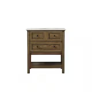 Summer Bath EventTimeless Home 30 in. W x 22 in. D x 34 in. H Single Bathroom Vanity in Driftwood... | The Home Depot